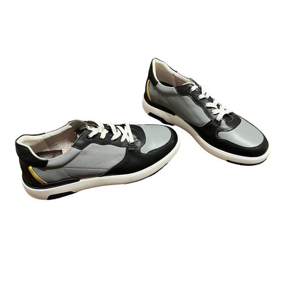 Robert Graham MIND RG5677L Grey Black Leather Sneakers Size 13 - Picture 1 of 10